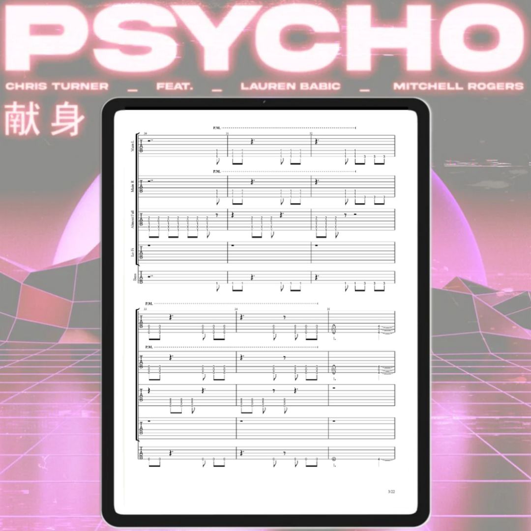 'Psycho' -  Guitar & Bass Tab